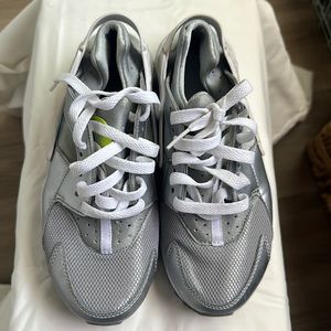 Womens silver Nike huaraches